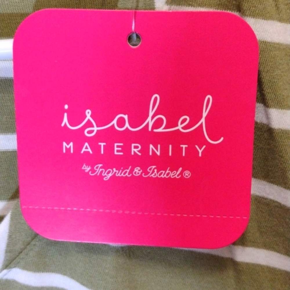 NWT Long Sleeve Scoop Neck Side Shirred Maternity T-Shirt -Ingrid & Isabel - M - Picture 4 of 7